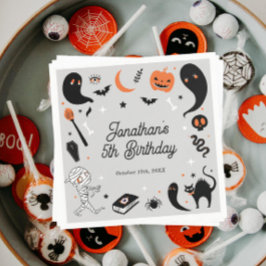 Serviette En Papier Fête D'Anniversaire D'Halloween Pour Garçons