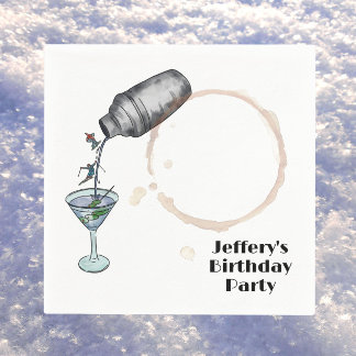 Serviette En Papier Fête d'anniversaire d'hiver pour adultes