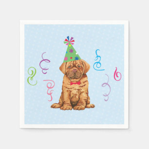 Serviette En Papier Fête d'anniversaire Dogue de Bordeaux Napkins