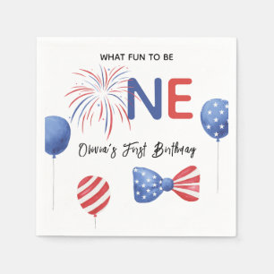 Serviette En Papier Fête d'anniversaire du 14 juillet