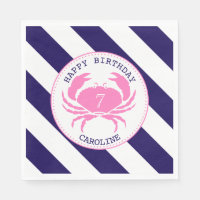 Fête d'anniversaire du crabe rose