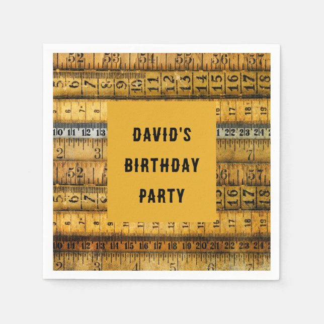 Serviette En Papier Fête d'anniversaire du dirigeant d'école personnal (Devant)