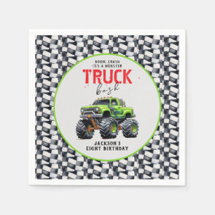 Serviette En Papier Fête d'anniversaire du Monster Truck Enfants Moder