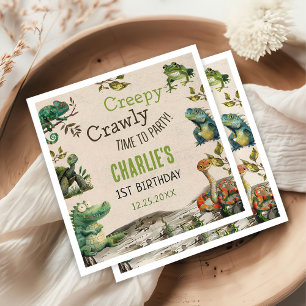 Serviette En Papier Fête d'anniversaire du reptile Show