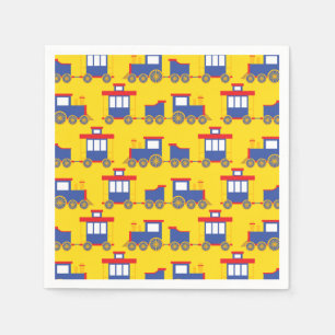 Serviette En Papier Fête d'anniversaire du train