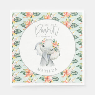 Serviette En Papier fête d'anniversaire d'un doux petit éléphant d'ara