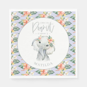 Serviette En Papier fête d'anniversaire d'un doux petit éléphant d'ara
