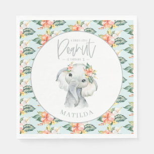 Serviette En Papier fête d'anniversaire d'un doux petit éléphant d'ara