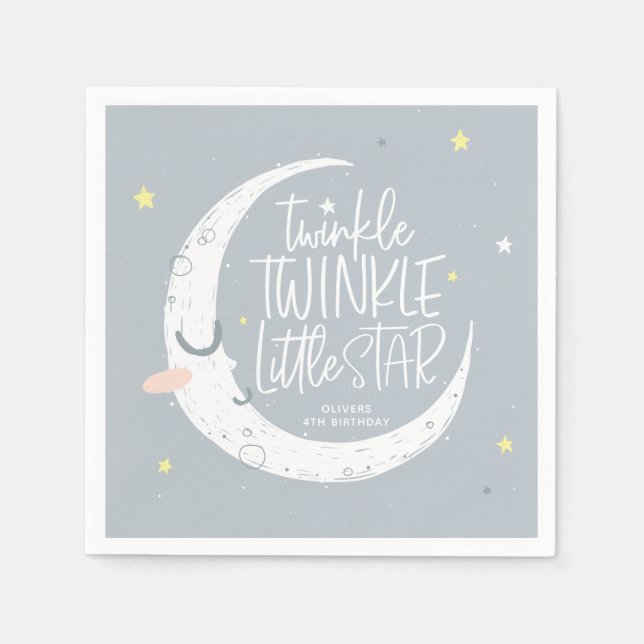 Serviette En Papier Fête d'anniversaire en étoile (Devant)