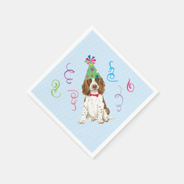 Serviette En Papier Fête d'anniversaire English Springer Spaniel (Coin)