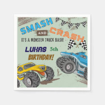 Fête d'anniversaire garçon Monster Trucks