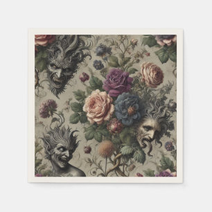 Serviette En Papier Fête d'anniversaire - Gothique victorien Floral