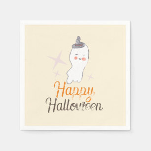 Serviette En Papier Fête d'anniversaire Halloween Gribouillis Fantôme