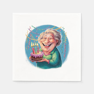 Serviette En Papier Fête d'anniversaire humoristique de Nana