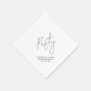 Serviette En Papier Fête d'anniversaire moderne adulte 50 ans