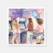 Fête d'anniversaire néon aquarelle pour enfants
