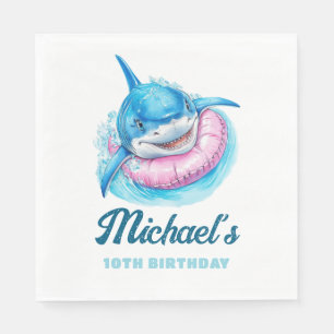Serviette En Papier Fête d'anniversaire personnalisée Piscine à vagues