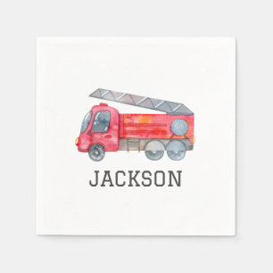 Serviette En Papier Fête d'anniversaire personnalisée pour camions à f