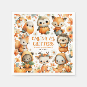 Serviette En Papier Fête d'anniversaire pour enfants avec des animaux 