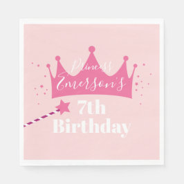 Serviette En Papier Fête d'anniversaire princesse couronne filles