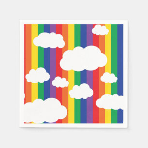 Serviette En Papier Fête d'anniversaire Rainbow