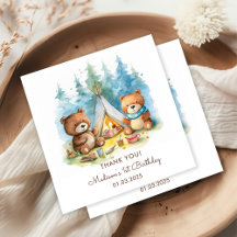 Fête d'anniversaire rustique de Camping Mountain