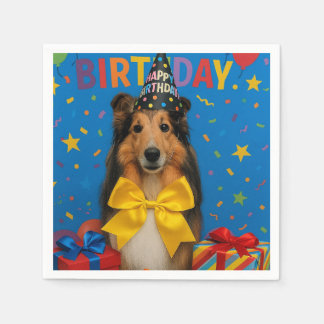 Serviette En Papier Fête d'anniversaire Sheltie