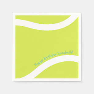 Serviette En Papier fête d'anniversaire simple tennis ball
