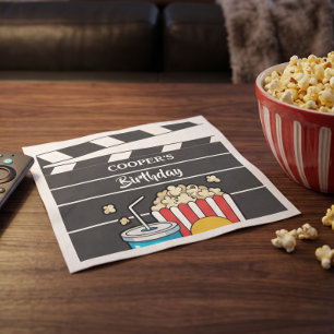 Serviette En Papier Fête d'anniversaire soirée cinéma pour garçons