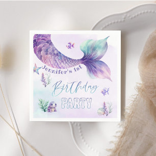 Serviette En Papier Fête d'anniversaire sous la mer