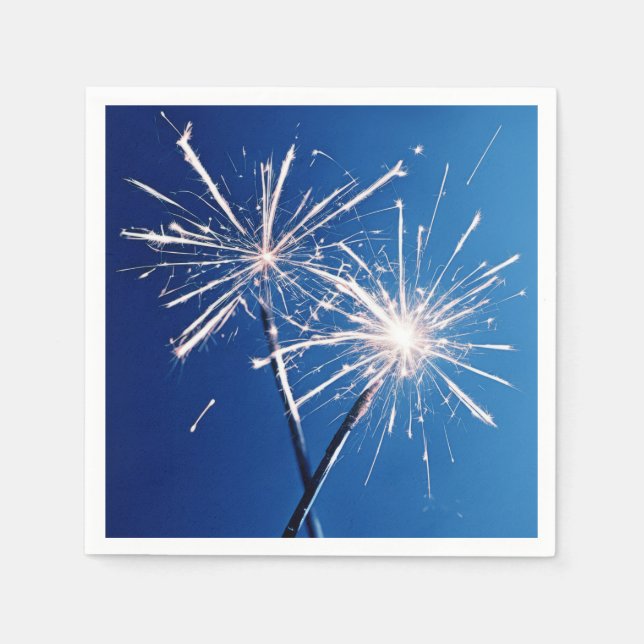 Serviette En Papier Fête d'anniversaire Sparklers (Devant)