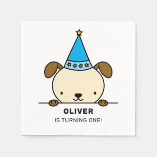 Serviette En Papier fête d'anniversaire sur le thème du chien