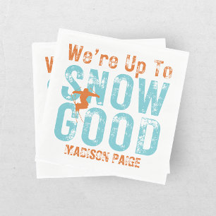 Serviette En Papier Fête de Bachelorette d'hiver Après Ski Turquoise
