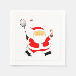 Serviette En Papier Fête de Badminton de Noël