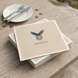 Serviette En Papier Fête de barbecue patriotique du 4 juillet édition 