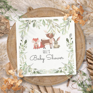 Serviette En Papier Fête de Bébé Animaux de la Forêt Mignonne Sprinkle