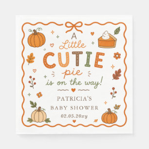 Serviette En Papier Fête de Bébé au Genre Neutre Cutie Pie Pumpkin