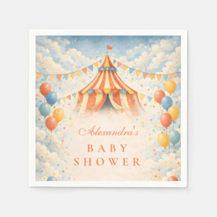 Serviette En Papier Fête de Bébé Cirque Venez Tous