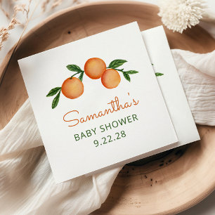 Serviette En Papier Fête de Bébé Citron Orange Petite Mignonne