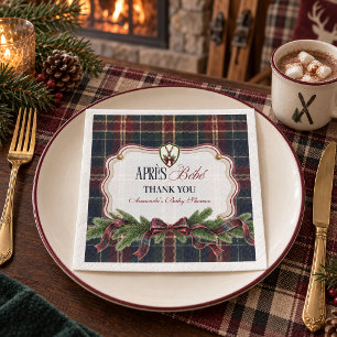Serviette En Papier Fête de bébé Noël Après Prépa Lodge