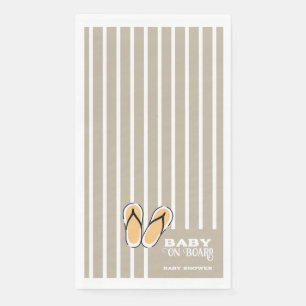 Serviette En Papier Fête de bébé sur planche de surf personnalisée - M