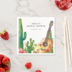 Serviette En Papier Fête de Cactus Floral pour Mariage