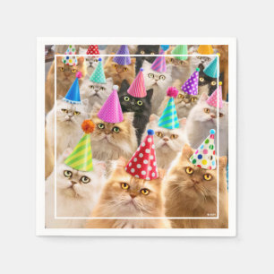 Serviette En Papier Fête de chats