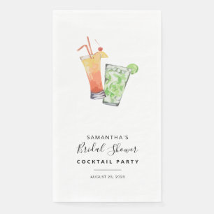 Serviette En Papier Fête de Cocktail Minimaliste pour Enterrement de V