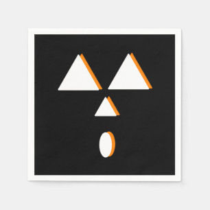 Serviette En Papier Fête de découpe de citrouille d'Halloween minimali