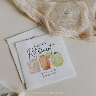 Serviette En Papier Fête de départ à la retraite