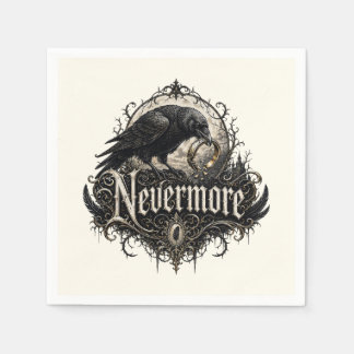 Serviette En Papier Fête de divorce Nevermore Raven