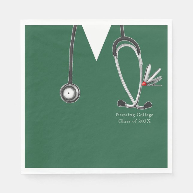 Serviette En Papier Fête de fin d'études à l'école d'infirmières (Devant)