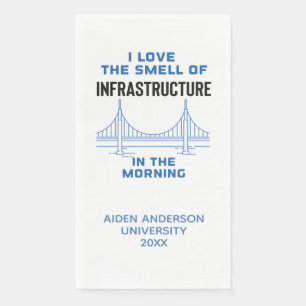 Serviette En Papier Fête de fin d'études d'ingénierie civile amusante