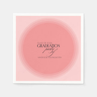 Serviette En Papier Fête de fin d'études personnalisable rose chic